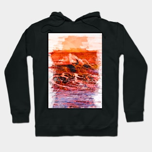 Surfer Chasing The Red Wave Hoodie